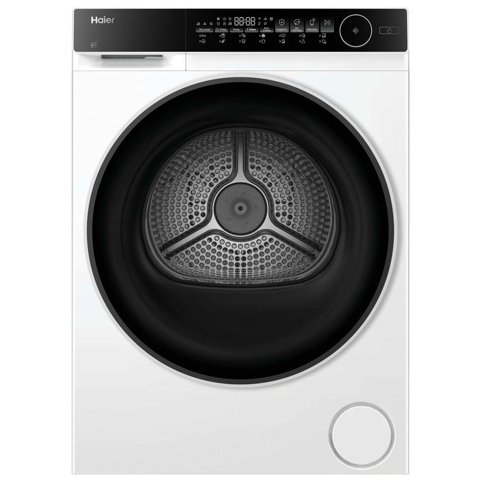 Haier HD100-C367LU1-S Asciugatrice Libera installazione 10 Kg Classe C Pompa di calore Wi-Fi hOn (59.5x68.5x84.5 cm) colore Nero Bianco