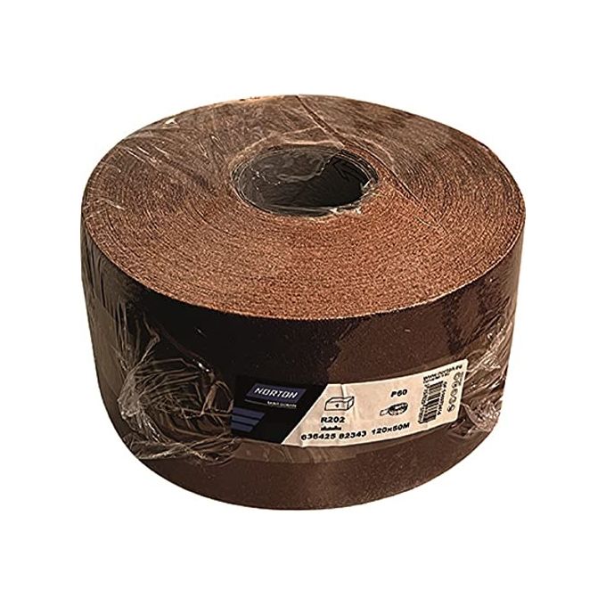 Norton 3190010 Tela Smeriglio Ossido di Alluminio P100 120 mm 50 m colore Nero