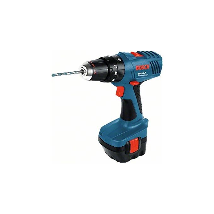 Bosch 06019A7500 GSB 12-2 Basic Trapano Avvitatore con Percussione 22+1 Frizioni 2 Velocita' 0-450-1250 giri-min Mandrino 10 mm Autoserrante Batteria NiCd 12 V 1,5 Ah colore Nero
