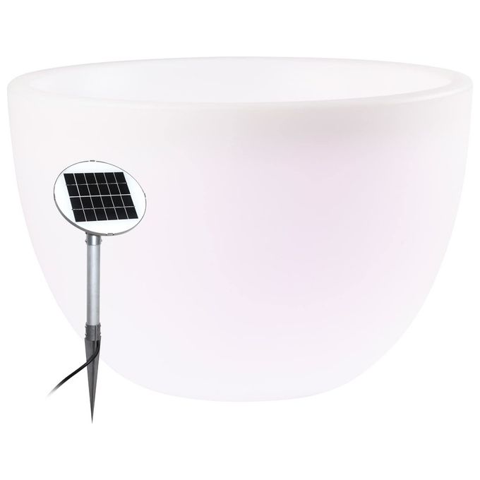 8 seasons 32056S Shining Curvy Pot XM Vaso Luminoso Solare LED 2 W IP44 colore Bianco