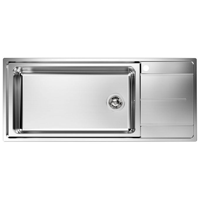 Foster 3219052 Evo Lavello montato su piano 1 vasca Acciaio inox con scolapiatti destro 73x44 cm colore Acciaio inox
