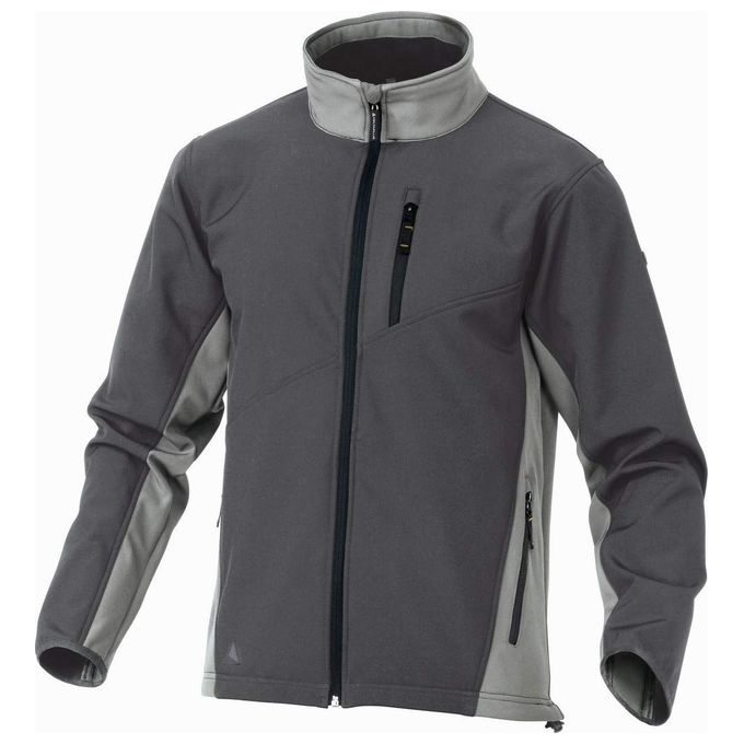 Deltaplus LULEAGRPT Fashion Lulea Giacca da Lavoro Softshell Idrorepellente Zip Antifreddo colore Grigio Bicolor