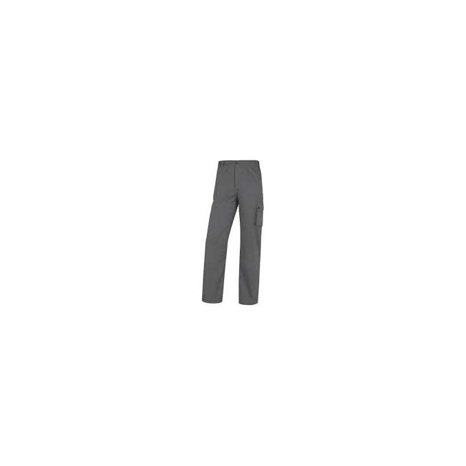 Delta Plus PALIGPAGRXX Palaos Pantaloni da Lavoro 100% Cotone Twill 200 g-m² 5 Tasche Elastico in Vita colore Grigio
