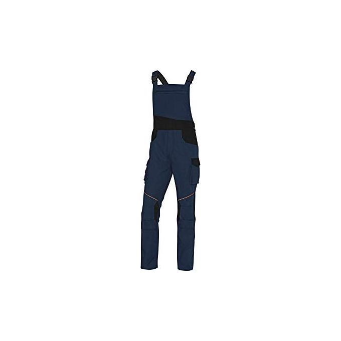 Deltaplus MCSA2MNXX Mach 2 Salopette da lavoro 65% poliestere 35% cotone Ripstop 260 g-m2 10 tasche taglia XXL colore Blu Navy Nero