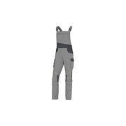 Delta Plus MCSA2GRXX Mach2 Corporate Salopette da Lavoro Ripstop 65% poliestere 35% cotone 260 g-m² 10 tasche regolabili con rinforzi e pannelli riflettenti taglia XXL colore Grigio Chiaro Grigio Scuro