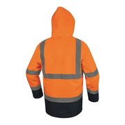 Delta Plus 5426310 SPEEDOMTM Parka Impermeabile 5 in 1 EN ISO 20471 Classe 3 EN 343 Gilet e Maniche Staccabili colore Arancio Fluo Blu Navy