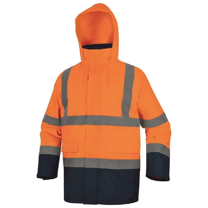 Delta Plus 5426313 SPEED Parka impermeabile 5 in 1 alta visibilita' Classe 3 EN ISO 20471 gilet e maniche staccabili colore Arancio Fluo
