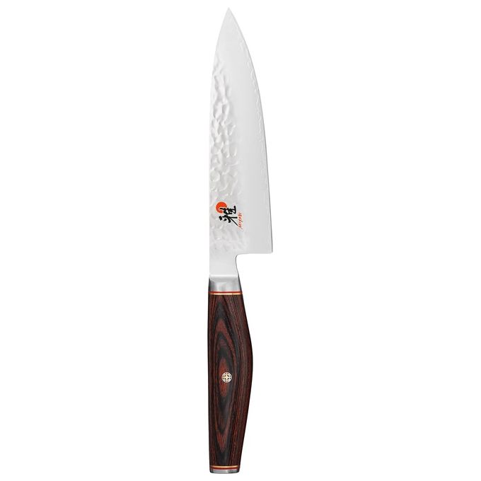 ZWILLING 34073-161-0 Miyabi 6000 MCT Coltello Gyutoh Lama 16 cm Acciaio Micro Carbide MC63 Manico Pakka Wood Tsuchime Honbazuke colore Marrone scuro
