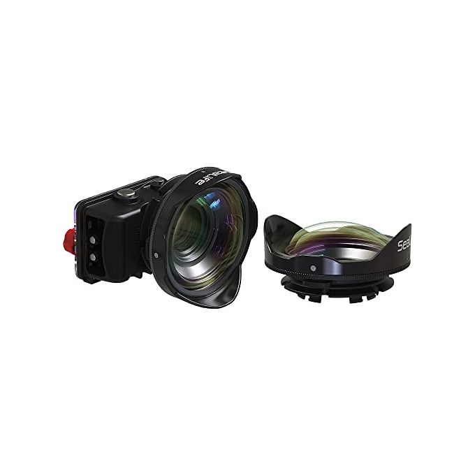 SeaLife SL052 Micro Wide Angle Dome Lens Obiettivo per Fotocamere Subacquee Micro-Series e ReefMaster RM-4K Aumento Campo Visivo del 43% e Distanza Soggetto 3x colore Nero