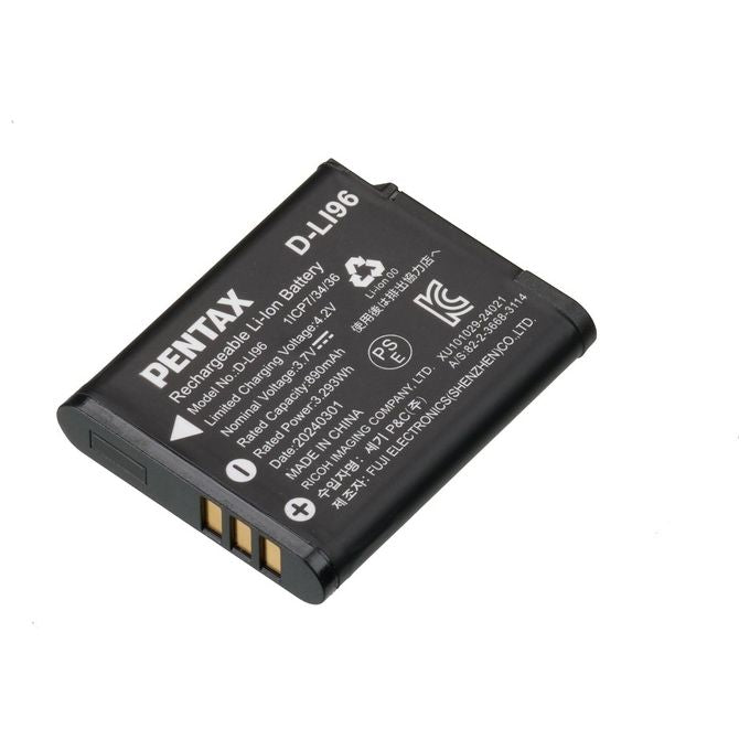 Pentax 35293 Batteria Ricaricabile agli Ioni di Litio D-LI96 890 mAh 3,7 V colore Nero
