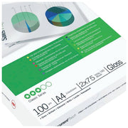 GBC 3740400 Pouches per Plastificatrice A4 2x75 µm finitura lucida conf 100 pz colore Trasparente