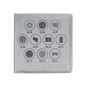 Nanlite 3812 Gobo-Set 1 Set di 10 Gobos in Metallo per Proiettori PJ-FMM-19 PJ-FMM-36 Forza 60 60B colore Argento