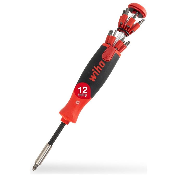 Wiha Liftup 25 Officina e Meccanica KIT_ Cacciaviti 12 Parti Brugola Interna Esagono Esterno Croce Phillips Croce Pozi