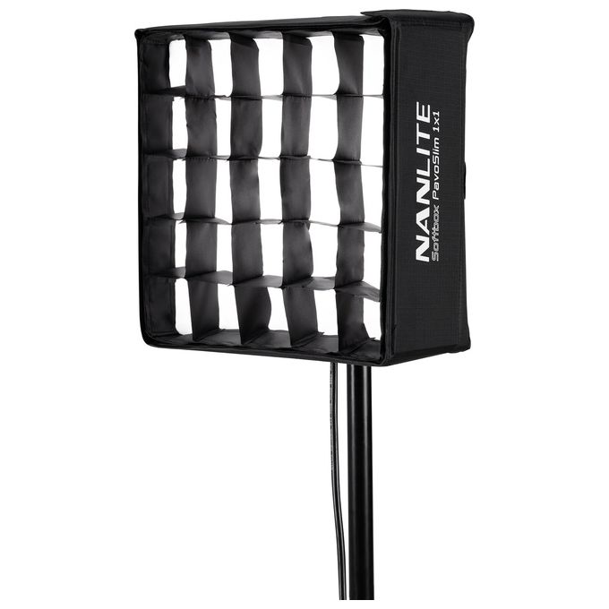 NANLITE SBPS60F Softbox pieghevole per PavoSlim 60B 60C con eggcrate e diffusori inclusi colore Nero