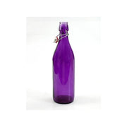 Bormioli Rocco 666260MBA321592 Giara Bottiglia in Vetro 1 L con Tappo Set 6 Pezzi Lavabile in Lavastoviglie colore Viola