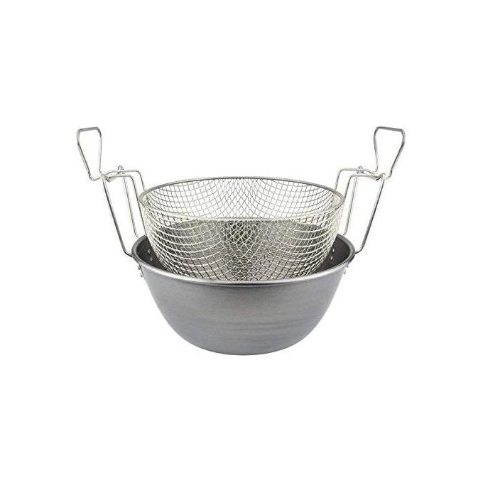 Ilsa 15500 Friggitrice con Cestello in Ferro Spazzolato 32 cm compatibile induzione colore Argento