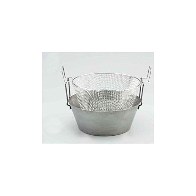 Ilsa ILS360042 Friggitrice con Cestello Ferro Spazzolato e Nichelato 42 cm colore Argento