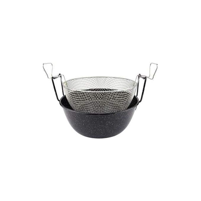 Ilsa ILS360126 Friggitrice con Cestello in Ferro Smaltato 26 cm colore Nero