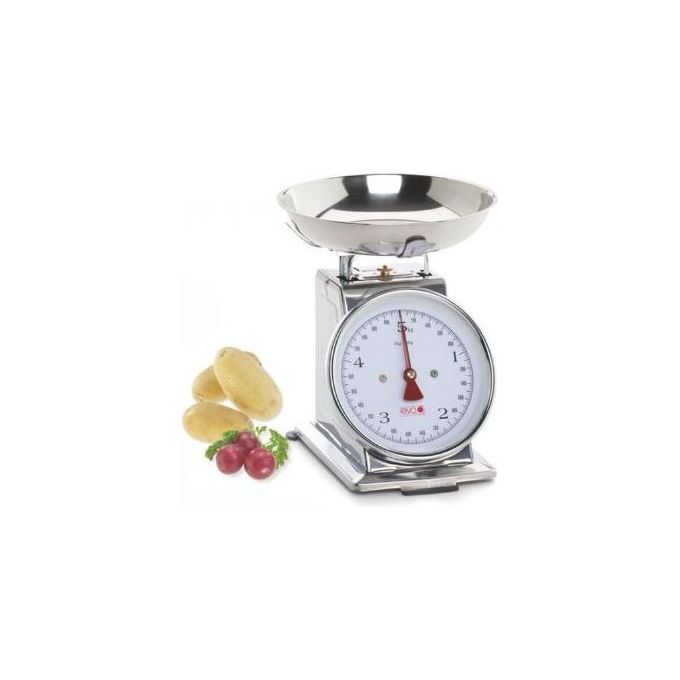 EVA KAU500500 Bilancia da Cucina Meccanica 5 Kg Graduazione 20g Acciaio Inox colore Acciaio Inox