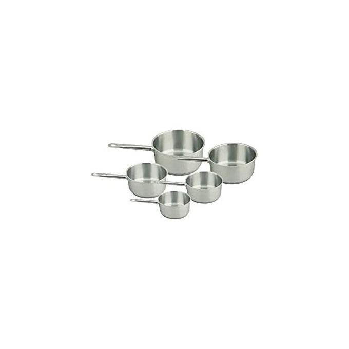 Casalinghi Letizia PC1352 Set di 5 Casseruole Acciaio Inox Triplo Fondo Compatibile Induzione colore Acciaio