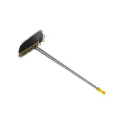 Lilly Codroipo 1085 Spazzola Doppia in Acciaio Inox e Ottone con Raschietto 110 cm colore Acciaio