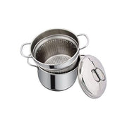 Metalsomma SCM600S16 SACIM Cuocitutto in Acciaio Inox 18-10 2.5 L Lavabile in Lavastoviglie con Coperchio colore Cromo Lucido