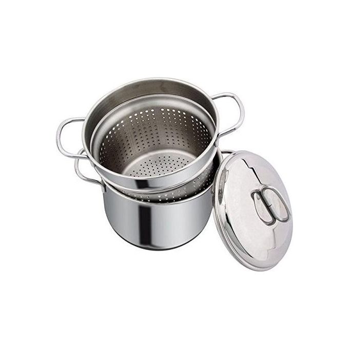 Metalsomma SCM600S16 SACIM Cuocitutto in Acciaio Inox 18-10 2.5 L Lavabile in Lavastoviglie con Coperchio colore Cromo Lucido