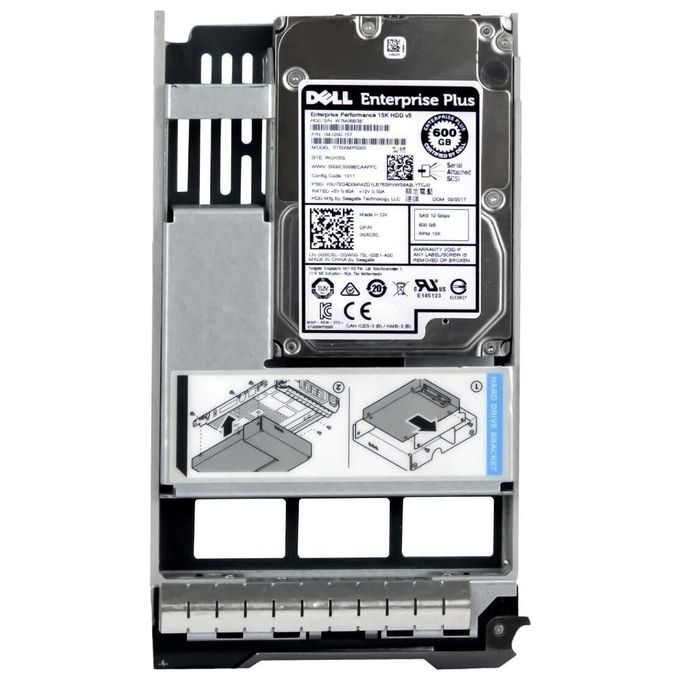 Dell 400-BEGD Disco Rigido Interno 600 GB 10000 rpm 2.5'' SAS 12 Gbps con Crittografia Hardware e Supporto Hot Plug colore Nero