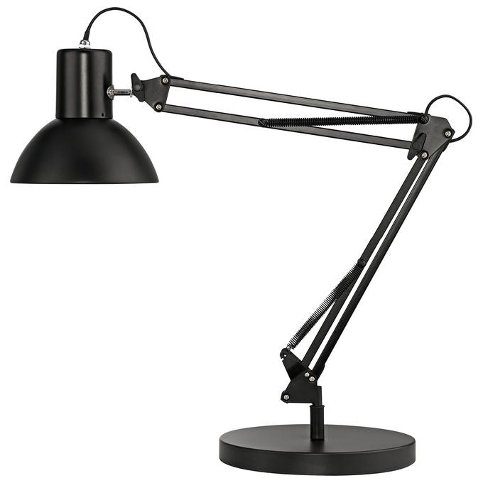 Unilux 400093600 Success 66 Lampada da Tavolo LED E27 11 W con Interruttore sul Cavo e Morsetto colore Nero