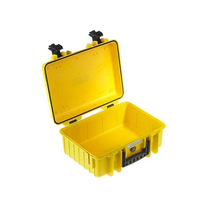 BandW 4000-Y Outdoor Cases Custodia Protettiva per Attrezzatura Fotografica IP67 Resistente a Urti e Temperature Estreme da -40 °C a +80 °C con Inserto in Schiuma colore Giallo