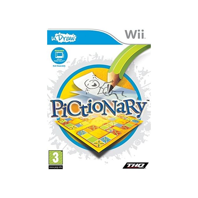THQ 40270 Pictionary uDraw Videogioco Party Game Nintendo Wii Italiano 3 Modalita' Oltre 3000 Domande