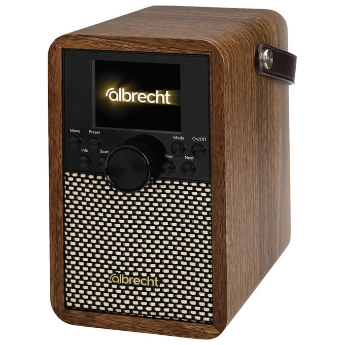 Albrecht 27710 DR 710 Radio Digitale Portatile DAB+ con Avvisi ASA Batteria 2000 mAh Bluetooth 5.3 Streaming da Smartphone Scheda SD USB colore Nero