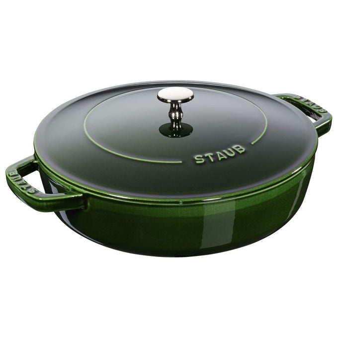 ZWILLING 40511-478-0 STAUB BRAISERS Padella per saute' Rotondo 28 cm Capacita' 3,7 L Ghisa Smaltata Induzione Cottura Forno fino a 240 °C colore Verde
