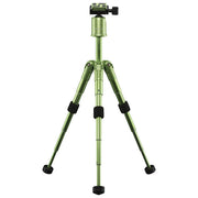Mantona 21186 Kaleido Mini Treppiede Fotografico da Tavolo e Viaggio con Testa a Sfera e Piastra a Sgancio Rapido Altezza 13,5 49,5 cm Carico Massimo 5 Kg colore Verde Lime Metallico