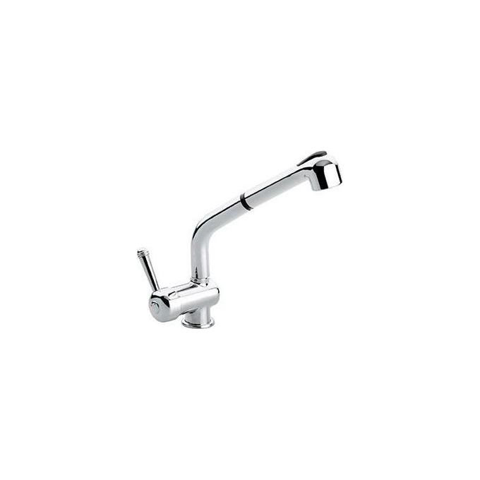 Emmevi TF4066A Laguna Miscelatore da Cucina Monocomando con Doccetta Estraibile colore Terra di Francia Nero