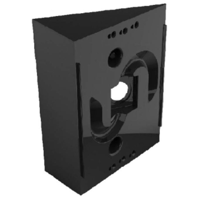 2N piastra posteriore a cuneo per intercomunicatore ip solo, accessorio montaggio a parete, angolazione 25°, colore nero, modello 9155071