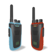 KIDYWOLF 5407009180125 KIDYTALK Walkie Talkie Ricaricabile Portata fino a 6 km 16 Canali con Torcia Integrata e Clip da Cintura colore Blu-Rosso