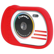 KIDYWOLF 418041 KIDYCAM Macchina fotografica digitale per bambini 8 MP 1080p 16 GB schermo 2'' impermeabile fino a 1 metro batteria ricaricabile USB-C colore Rosso