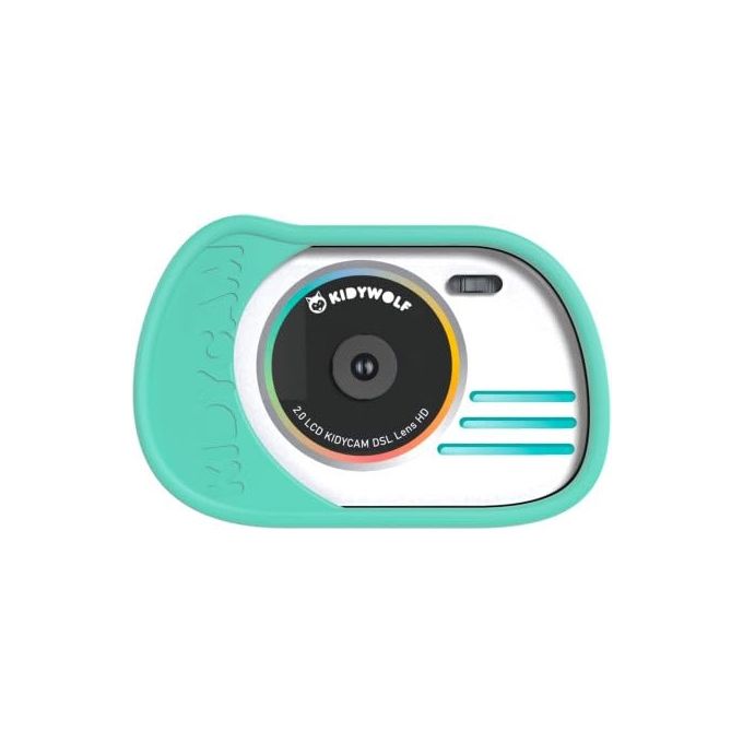 KIDYWOLF KIDYCAM Fotocamera Compatta Digitale Subacquea 8 MP 1080p 16 GB Batteria Ricaricabile colore Ciano