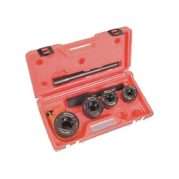 Ega Master 4181020 Madreviti a Cricco in Cassetta Plastica 3-8'' 1-2'' 3-4'' 1'' 1''-1-4'' con Cricchetto e Olio Lubrificante colore Nero