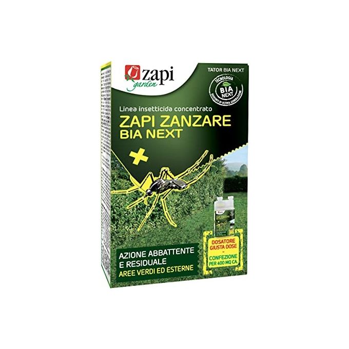 ZAPI BIA-NEXT-250ML Zapi Zanzara Bia Next Insetticida Concentrato per Zanzare Tigre e Comune Mosche Vespe Formiche Scarafaggi Azione Residuale e Abbattente colore Nero