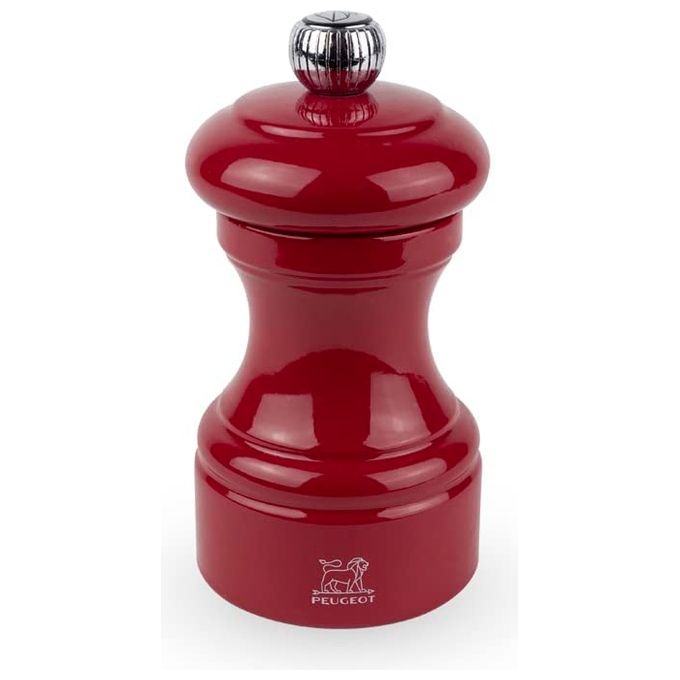 Peugeot 40703 Bistrorama Macinapepe Manuale in Legno Certificato PEFC Meccanismo Acciaio Temprato U'Select Regolabile alla Base colore Rosso Passione