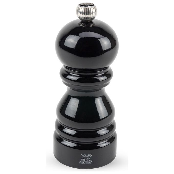 Peugeot 1870412 Paris Macinapepe in Legno di Faggio Laccato Nero 12 cm colore Nero