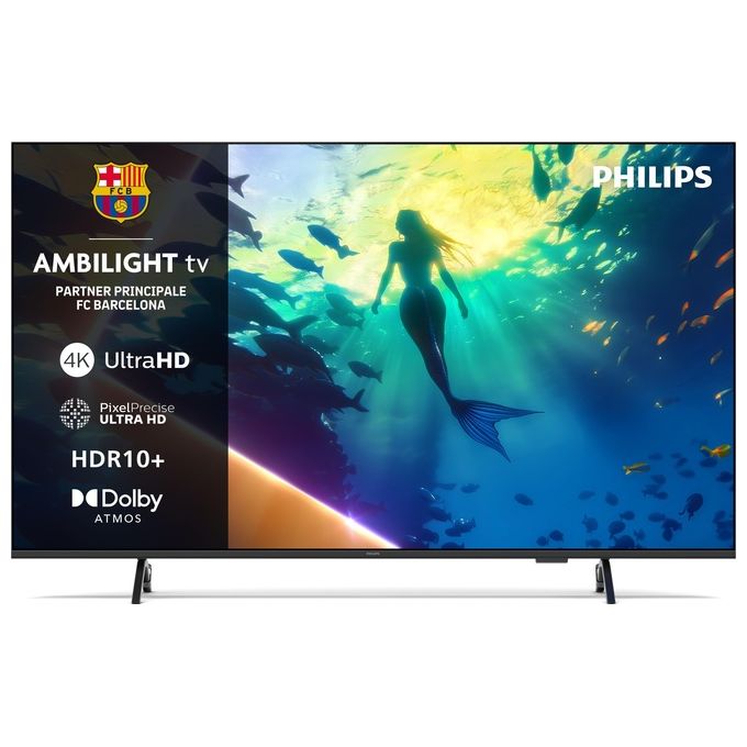 Philips 43PUS8010-12 Smart TV LED 43'' 4K Ultra HD Ambilight Titan OS HDR10+ Dolby Atmos HDMI 2.1 colore Nero