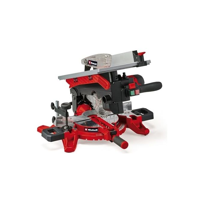 Einhell 4300335 TE-MS 216 T Troncatrice con Banco Superiore 1500 W Lama 216 mm 36 denti Laser 2 in 1 Sega Circolare da Banco