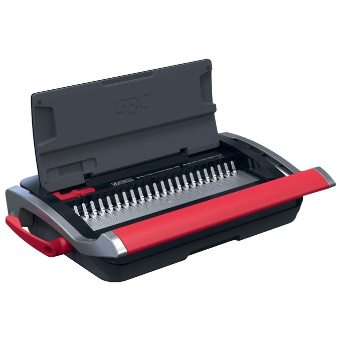 GBC 4410061 CombBind CB15 Rilegatrice manuale a pettine 165 fogli A4 A5 perfora 15 fogli colore Nero Argento