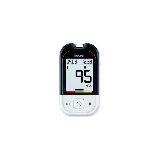 Beurer GL48 Misuratore di glicemia MEDICAL Memoria 900 valori Misurazione 5 secondi Calibrazione plasma colore Nero-bianco