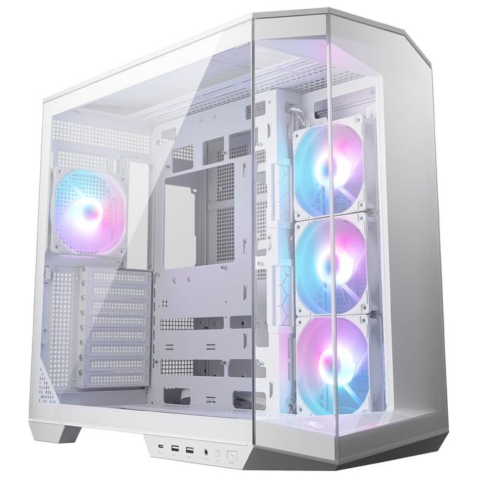 MSI MAG PANO 100R PZ Case Midi Tower ATX Gaming ARGB 4 Ventole 120 mm USB 3.2 Gen 2 Type-C colore Bianco