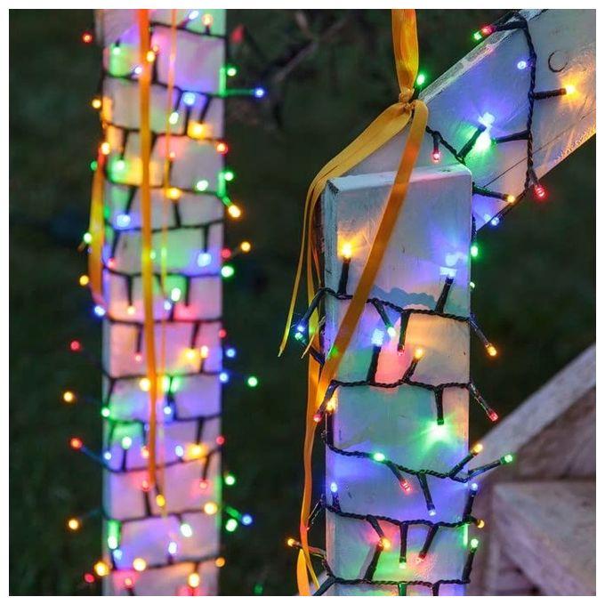 Lotti 49147 XMAS KING Catena luminosa per albero di Natale 40,5 m 2000 LED Multicolore con 8 giochi di luce alimentazione 230V IP44 colore Multicolore