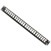 Leviton 49255-H24 Pannello Patch Panel 1U 24 Porte RJ45 Modulare Non Schermato Rack 19'' colore Nero